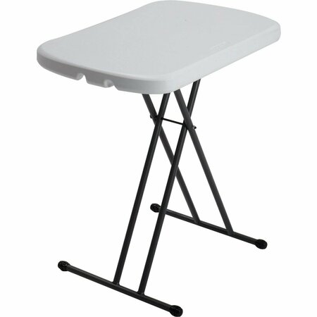 LIFETIME 26 In. x 18 In. Personal Folding Table, White Granite 8354